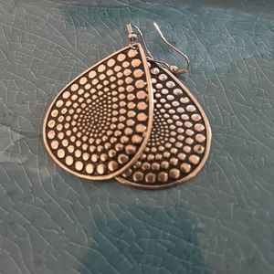 Silver stamped earrings